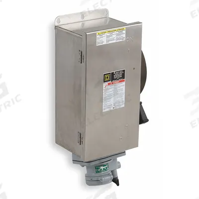 SQUARE D Safety Switch: Fusible, 100 A, Three Phase, 600V AC, 304 Stainless Steel - Fusible Safety Switches