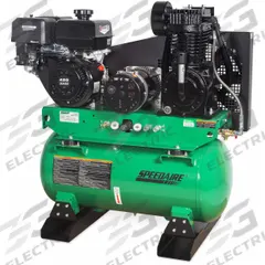 SPEEDAIRE Stationary Air Compressor/Generator: 2 Stage, 14 hp Engine, Mi-T-M, 15.7 cfm, Horizontal (MPN AG2-SM14-30G). Key specifications — attr50933: Mi-T-M; attr86530: Recoil; attr50934: SPEEDAIRE.