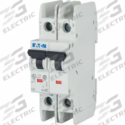 EATON Miniature Circuit Breaker: 30 A Amps, 125V DC, 10 kA at 277/480V AC, Screw - C-Curve, 2-Pole UL489 DIN Rail-Mount Miniature Circuit Breakers