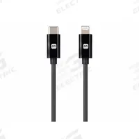 MONOPRICE USB Cable: Lightning End 1, Type C End 2, Black, 6 ft Lg, USB Cable (MPN 38380). Key specifications — End 1 Connection Type: Lightning; Color: Black; Brand: MONOPRICE; Product Type: USB Cable; End 2 Connection Type: Type C.