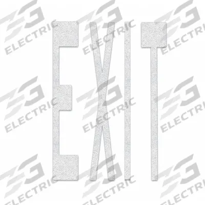 RAE Preformed Thermoplastic Pavement Markings: Exit, White, 8 ft Lg, 5 1/8 ft Wd - Pavement Pre-Determined Messages