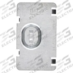 RACO Electrical Box Cover: 1 Gangs, Blank, For Rectangular Box Shape, Steel, 3 cu in Capacity (MPN 701F). Key specifications — Brand: RACO; For Box Shape: Rectangular; Material: Steel; Cover Design: Blank.