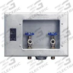 GUY GRAY Outlet Box: 1/2 in MIP/Sweat, 1/2 in MIP/Sweat, Center, 12.25 in Box Wd, 8.75 in Box Ht (MPN 82033). Key specifications — Valve Connection: 1/2 in MIP/Sweat; Inlet Connection: 1/2 in MIP/Sweat; Drain Location: Center; Brand: GUY GRAY.
