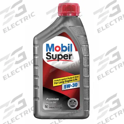 MOBIL Engine Oil: Synthetic Blend, 1 qt Size, Bottle, 5W-30 - Gasoline Engine Oil
