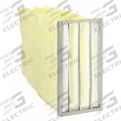 GRAINGER Pocket Air Filter: 24 in x 12 in x 29 in, MERV 14, Yellow, Synthetic, 4 Pockets (MPN 6B659). Key specifications — Display Sell UOM: EA; Brand: GRAINGER; Media Material: Synthetic; Performance Rating: MERV 14.
