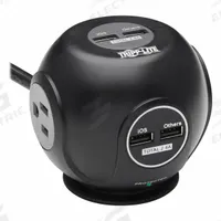 TRIPP LITE Outlet Strip: 3 Outlets, 6 ft Cord Lg, 540 J Rated Energy, 4.8 A Current, UL 1363/UL 1449 (MPN TLP36USB). Key specifications — Brand: TRIPP LITE; Mounting Style: Desktop.