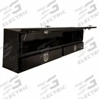 BUYERS PRODUCTS Contractor Truck Box: Topside Truck Box, Single Flip-Up Door Lid, T-Handle, Aluminum (MPN 1725651). Key specifications — Brand: BUYERS PRODUCTS; Color: Black; Lock Type: Keyed.