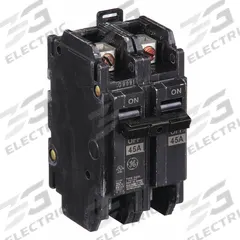 GE Miniature Circuit Breaker: THQC, 45 A, 120/240V AC, Single Phase, 10kA at 120/240V AC, Std (MPN THQC2145WL). Key specifications — Amps: 45 A; AC Voltage Rating: 120/240V AC; Phase: Single; Max. AIR Rating: 10kA at 120/240V AC; For Use With: GE Panelboards.