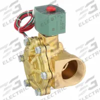 REDHAT Solenoid Valve: 2-Way, Normally Closed, 1 1/2 in Pipe Size, 24V DC, Watertight, High Flow (MPN 8210G022). Key specifications — Pipe Size: 1-1/2 in; Voltage: 24V DC; Brand: REDHAT; Coil Enclosure: Watertight.