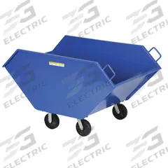 VESTIL Hopper Truck: Not Powered, 26.7 cu ft Cubic Foot Capacity, 2,000 lb Load Capacity, Blue, Std (MPN CHIP-26.7). Key specifications — Color: Blue; Brand: VESTIL; Caster/Wheel Configuration: (2) Rigid.