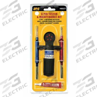 INNOVATIVE PRODUCTS OF AMERICA Towing Maintenance Kit: 6-Way Round Pin Maint Kit, 12V DC - Towing Circuit Maintenance Kits
