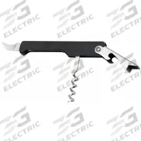 TABLECRAFT PRODUCTS COMPANY Corkscrew: Plastic, Black/Silver, 4 1/2 in Overall Lg, 1 in Overall Wd (MPN 1226). Key specifications — Brand: TABLECRAFT PRODUCTS COMPANY; Color: Black; Silver; Functions: Cap Lifter; Handle Material: Plastic; Product Type: Waiters Corkscrew.