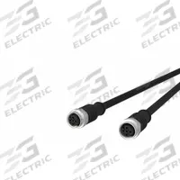 Sensor Cable: M12 Male Straight X M12 Male Straight, 5 Pins, Black, PUR, 1 m Cable Lg (MPN 142MDA22010). Key specifications — Cable Jacket Color: Black; End 1 Gender: Male; End 1 Mounting Orientation: Straight; End 2 Gender: Male; End 2 Mounting Orientation: Straight; End 2 Connection Type: M12; IP Rating: IPX7; Brand: METZ CONNECT.