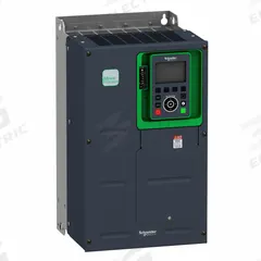 SCHNEIDER Variable Frequency Drive: In Phase Three, Out Phase Three, 10 hp, IP21, No Bypass, Compact (MPN ATV930U75Y6). Key specifications — Style: Compact; Color: Black/Green; Output Phase: Three.