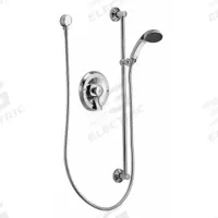 MOEN Shower Faucet: Commercial Posi-Temp T8346, 2.5 gpm Fixed Showerhead Flow Rate, Brass/Metal. Key specifications — Showerhead Material: Metal; Series: Commercial Posi-Temp T8346.