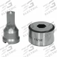 EDWARDS Hex Punch & Die Set: Edwards, 55 ton_65 ton_100 ton_120 ton Compatible Ironworker Size, Hex (MPN ED9-PDH19/32). Key specifications — attr67451: IW55 , IW65 , IW100, IW120; attr67489: Hex; attr67463: 19/32 in; attr67447: ED9-PDH19/32; attr67456: Edwards; attr67443: EDWARDS; attr67472: 19/32 inHex Punch & Die Set.