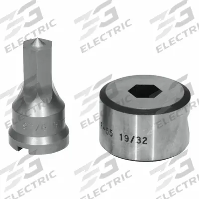 EDWARDS Hex Punch & Die Set: Edwards, 55 ton_65 ton_100 ton_120 ton Compatible Ironworker Size - Punching Dies
