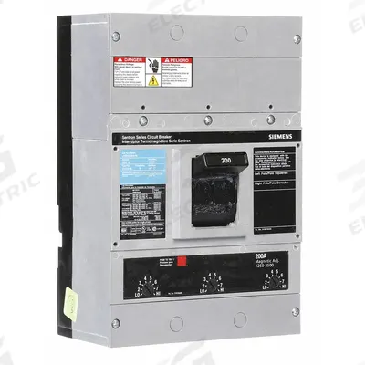 Siemens Molded Case Circuit Breaker: 200 A Amps, 65kA at 240V AC, Fixed, Lug, ABC - JD-Frame Siemens Molded Case Circuit Breakers