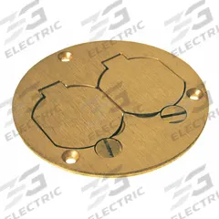 BELL Floor Box Cover: Round, Brass, 3 7/8 in Dia. x 3/16 in H (MPN 6249). Key specifications — Brand: BELL; Cover Shape: Round; Material: Brass.