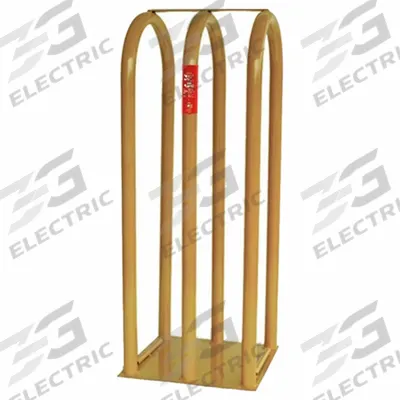 AME Tire Inflation Cage: Tire Inflation Cage, 3-Bar Cage, 106 lb Wt, 57 in Overall Ht - Tire Inflation Cages