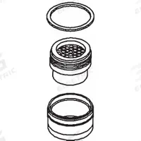 KOHLER Aerator: 1.5 gpm Flow Rate, Aerated Flow Outlet, Metal, Chrome Finish, Male (MPN 1103469-CP). Key specifications — Includes: Tools; Material: Metal; Product Type: Aerator; Connection Size: 55/64"-27; Brand: KOHLER.