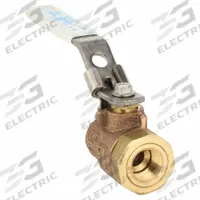APOLLO Manual Two-Way Ball Valve: 3/8 in Size, Brass/Bronze, Straight, FNPT x FNPT, Two-Piece (MPN 77CLF10227A). Key specifications — Brand: APOLLO; Handle: Locking Lever.