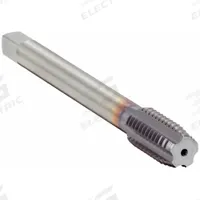 OSG Straight Flute Tap: 3/8"-24 UNF, 2B, 5 Flute, Modified Bottoming Chamfer, V Coated Carbide (MPN 3111108)
