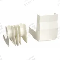 HUBBELL WIRING DEVICE-KELLEMS External Elbow Base and Cover: BaseTrak PB3, 4 1/2 in Wd, 1 3/4 in Ht (MPN PB3EEBCA). Key specifications — Series: BaseTrak PB3; Material: Non-Metallic; Color: Ivory; For Use With: Base-Trak Raceways; Brand: HUBBELL WIRING DEVICE-KELLEMS; Item: 90 Degree External Elbow.