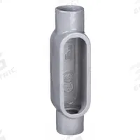 Conduit Outlet Body: Iron, 2 in Trade Size, C Body, 48 cu in Body Capacity, Threaded Hub (MPN C67). Key specifications — Finish: Powder Coated; For Use With: RMC; Brand: HUBBELL KILLARK; Hub Style: Threaded; Mfr. Series: Duraloy 7.