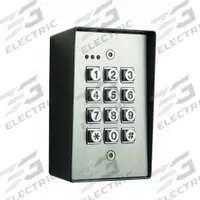 ALARM CONTROLS Keyless Access Control Keypad: 4 1/2 in Ht, 2 1/2 in Dp, 3 1/8 in Wd, Stainless Steel (MPN KP-400). Key specifications — Brand: ALARM CONTROLS; Color: Gray.