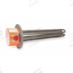 TEMPCO Flanged Immersion Heater: 1/3 Phase, 480V AC, 12,000 W Watt, 5 in Flange Size, 47.26 W/sq in (MPN TFP02708). Key specifications — Watt Density: 47.26 W/sq in; Sheath Material: Incoloy(R) 800; Brand: TEMPCO; Flange Size: 5 in.