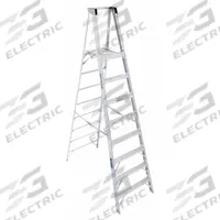 WERNER Platform Stepladder: 8 ft Ladder Size, Aluminum, 300 lb Load Capacity, 32 lb Wt (MPN P378). Key specifications — Brand: WERNER; Included Features: Guard Rail.