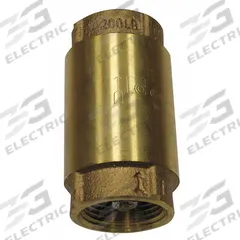 CAMPBELL Spring Check Valve: Poppet, Inline Valve Body, 1 1/4 in Pipe Size, FNPT x FNPT, Brass, NPT (MPN CV-5TLF). Key specifications — Brand: CAMPBELL.