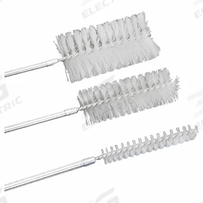 COLE-PARMER Utility Brush: 43 3/8 in Overall Lg, Nylon, Aluminum, White, 2 in Bristle Lg - Lab Brushes