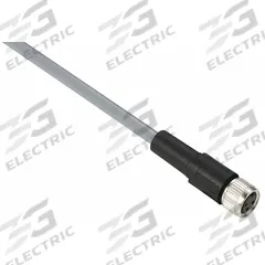 Cordset: M8 Female Straight X Bare Wire, 4 Pins, Gray, PVC, 5 m Cable Lg, 18 AWG Wire Size (MPN XZCPV0941L5). Key specifications — Cable Jacket Color: Gray; End 1 Mounting Orientation: Straight; End 1 Gender: Female; End 1 Connection Type: M8; Cable Jacket Material: PVC; Brand: TELEMECANIQUE SENSORS; IP Rating: IP67; End 2 Connection Type: Bare Wire.