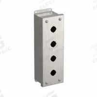 HAMMOND Push Button Enclosure: 22mm, 4 Holes, 316 Stainless Steel, NEMA 3R/4/4X (MPN 1435MS16D). Key specifications — Brand: HAMMOND; Environments & Applications: Washdown-Corrosion-Resistant.