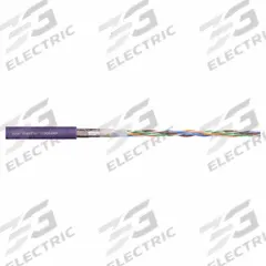 CHAINFLEX Bus Cable: (4) 24 AWG (0.25), TPR, Order by the Foot, Ethernet/CAT5, Red (MPN CFBUS-040). Key specifications — Bus System: Ethernet/CAT5; Conductor Grouping: (4) 24 AWG; Minimum Bend Radius Factor - Fixed: 5 x OD; Minimum Bend Radius Factor - Flexible: 8 x OD; Shielding: Shielded; Brand: CHAINFLEX.