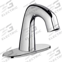 CHICAGO FAUCETS Bathroom Sensor Faucet: EQ Curved, Cast Brass, Polished Chrome Finish, Single-Post (MPN EQ-A11C-11ABCP). Key specifications — Brand: CHICAGO FAUCETS; Includes: Mounting Hardware; Series: EQ Curved.