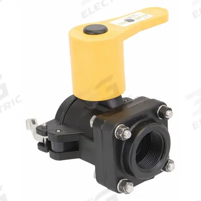 BANJO Manual Two-Way Ball Valve: 1 1/2 in, Polypropylene, Straight, MNPT x FNPT - Polypropylene Ball Valves