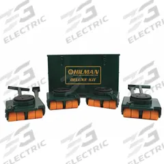 HILMAN ROLLERS Bull Dolly Kit: 48,000 lb, 5 5/8 in Deck Ht, 11 in L x 5 1/4 in W, (4) Swivel Dollies (MPN KBSP-24P). Key specifications — Top Plate Surface: Rubber Padded; Includes: (2) Handles; Brand: HILMAN ROLLERS; Color: Green.