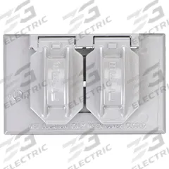 BELL Weatherproof Cover: Aluminum, Outdoor Receptacles, 1 Gangs, 3 in Overall Ht, 3R, Gray (MPN 5180-0). Key specifications — Brand: BELL; Color: Gray; Compatible with Product Type: Outdoor Receptacles; Mounting Orientation: Horizontal.