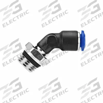 AIGNEP Push To Connect Fitting: 5/16 in OD x 3/8 in Pipe Size - Nylon & Nickel-Plated Brass Tube Fittings