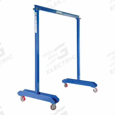 APPROVED VENDOR Portable Gantry Crane: Fixed Span, Fixed Ht, 2,000 lb Load Capacity, Steel - Fixed-Span Gantry Cranes
