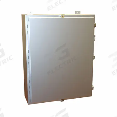HAMMOND Electrical Enclosure: Aluminum, 30 in x 24 in x 8 in, NEMA 12/13/4/4X, w/Panel - Aluminum Washdown Enclosures