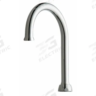 CHICAGO FAUCETS Spout: Spout, Gooseneck, Swivel Spout, Brass, Polished Chrome - Gooseneck Faucet Spouts