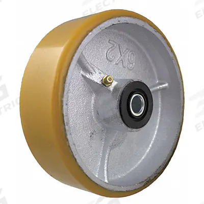 APPROVED VENDOR Caster Wheel: 6 in Wheel Dia., 3 in Wheel Wd, Polyurethane - Polyurethane Tread on Iron Core Wheels