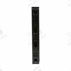 PANDUIT Vertical Single-Sided Manager: Vertical, 45 U, Single Side Sides, 83 in Overall Ht, Plastic (MPN WMPVF45E). Key specifications — Color: Black; Includes: Dual-Hinging Covers; Orientation: Vertical; Brand: PANDUIT; Material: Plastic; Number of Sides: Single Side; Product Type: Single-Sided Manager.