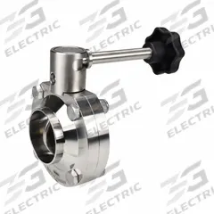 DIXON Butterfly Valve: 4 in Pipe Size, Solder, 140 psi Max. Pressure (CWP), 316L Stainless Steel (MPN B5107V400BB-B). Key specifications — Average Surface Roughness (Ra): ≤ 32 micron; Brand: DIXON; Stop Positions: Unlimited; Handle Type: Lever; Body Material: 316L SS; Disc Material: 316L SS.