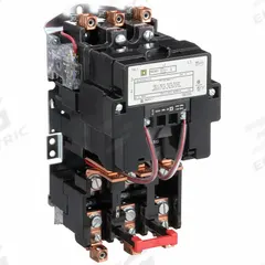 SQUARE D Magnetic Motor Starter: Non-Reversing, 3 Poles, NEMA Size 3, 90 A, 120V AC Coil (MPN 8536SEO1V02S). Key specifications — Brand: SQUARE D; Coil Voltage: 110/120V AC; Phase: Three; Operator: None; Terminal Connection Type: Screw Clamp Terminals; Includes Pilot Light: No; Operator Controls: None; Auxiliary Contacts Included: No Auxiliary Contacts Included.