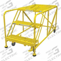 COTTERMAN Work Platform: 2.5 ft Platform Ht - Max, 24 in x 36 in, Steel, 800 lb Load Capacity (MPN 3WP2436A3B8AC2P6). Key specifications — Folding: Not Foldable; Mobility: Rolling; Components Included: Rubber Foot Pads; Use Location: Indoor; Brand: COTTERMAN; Color: Yellow; Height Adjustability: Fixed Height; Includes Handrails: Handrails Not Included.